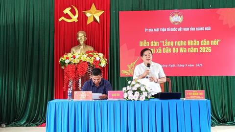 Diễn đàn “Lắng nghe Nhân dân nói” tại xã Đăk Rơ Wa